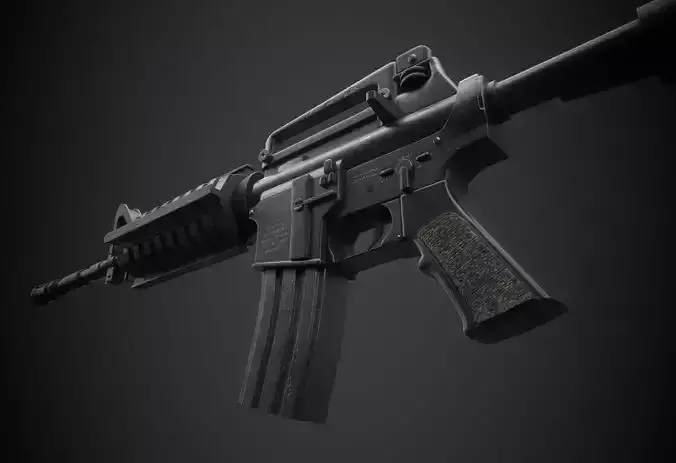 M4A1 Cabine Gun Low-poly 3D model