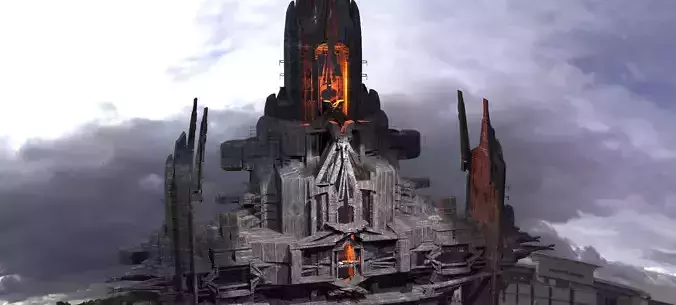 Cyberpunk Dark Lord Towers Kitbash 5 3D model