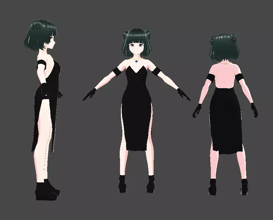 Vroid 3D anime character Model  Low-poly 3D model_0