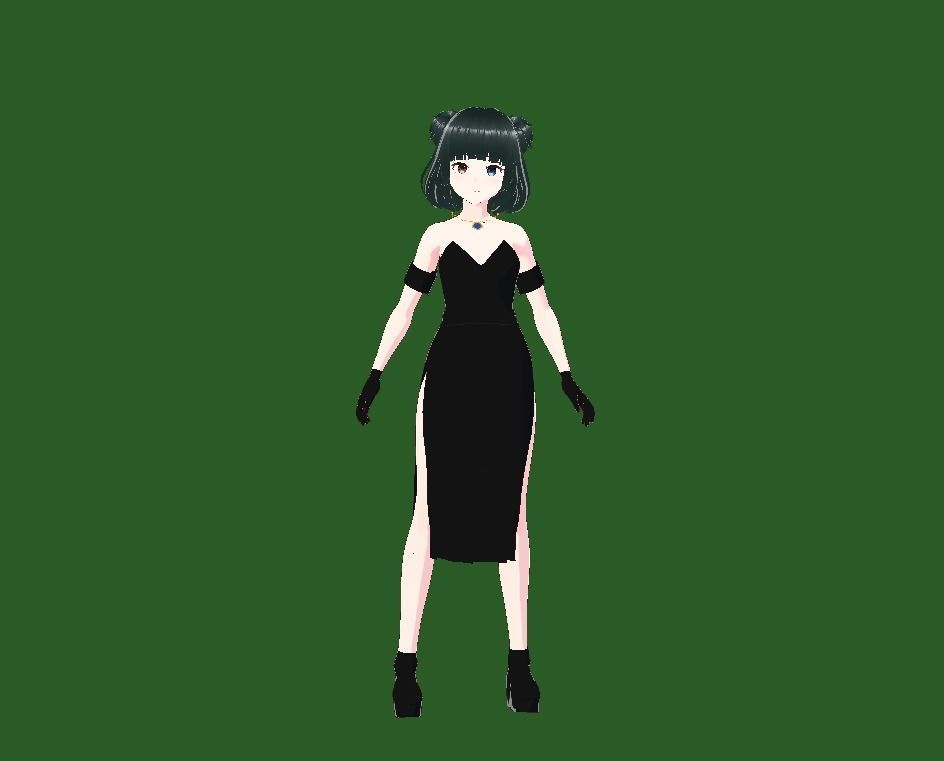 Vroid 3D anime character Model  Low-poly 3D model_1