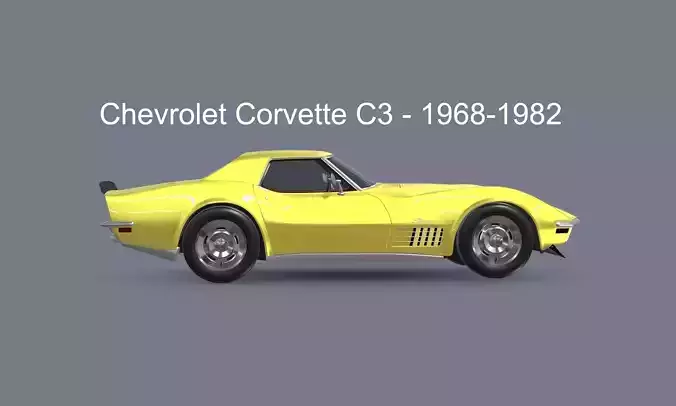 Chevrolet Corvette C3 Stingray - 1968-1982 3D model