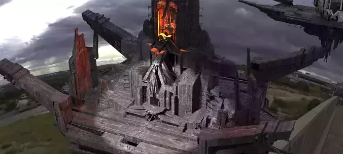 Cyberpunk City extended Kit bash 3D model