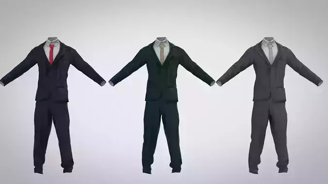 Suit 1 Low-poly 3D model