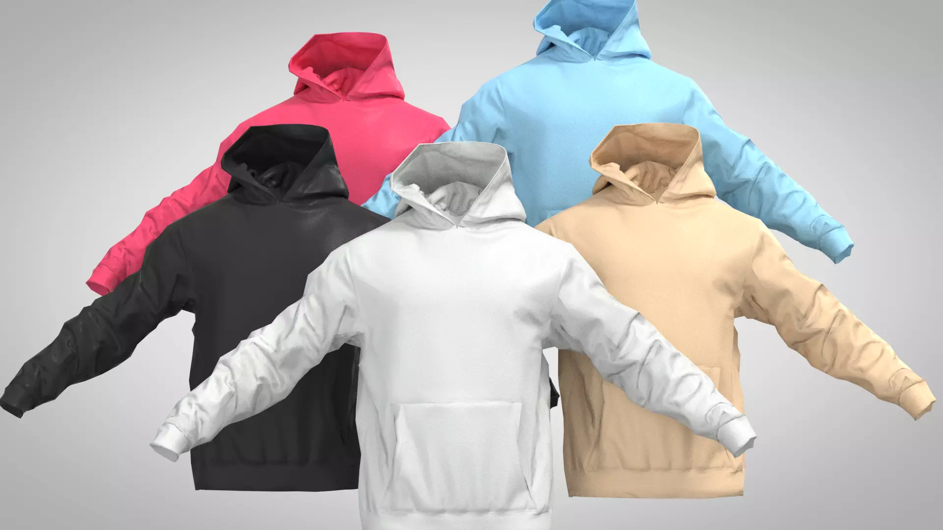 jacket hoodie Low-poly 3D model_0