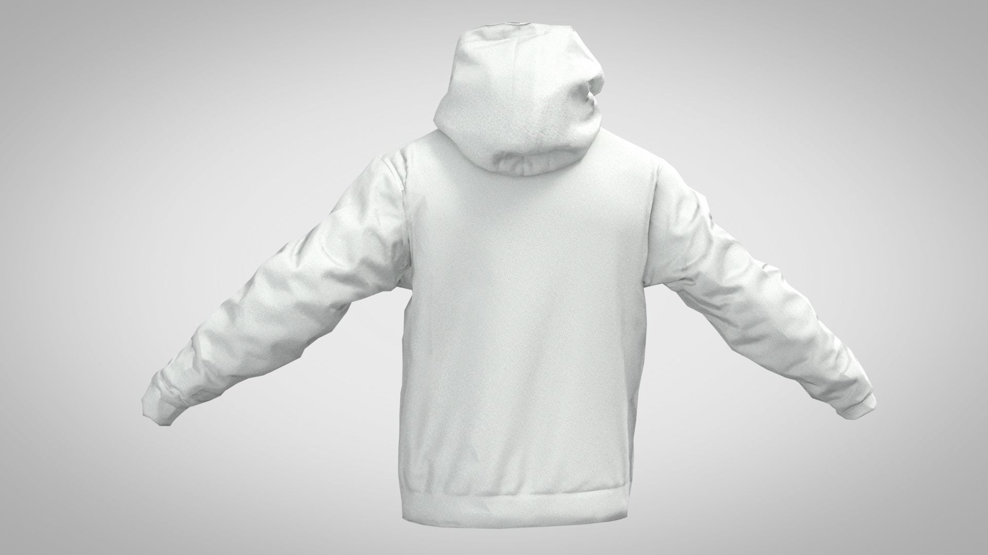 jacket hoodie Low-poly 3D model_5