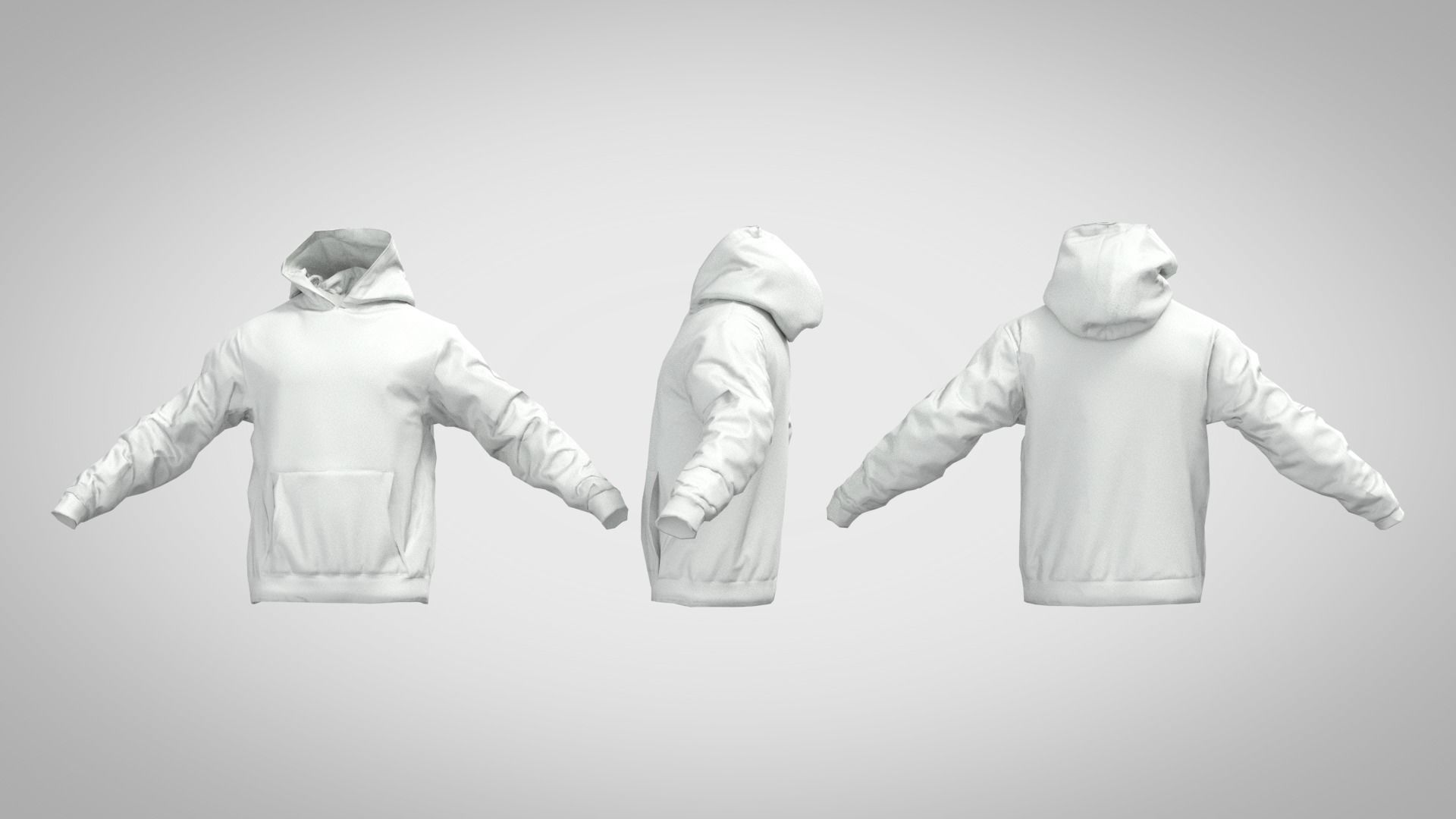 jacket hoodie Low-poly 3D model_1
