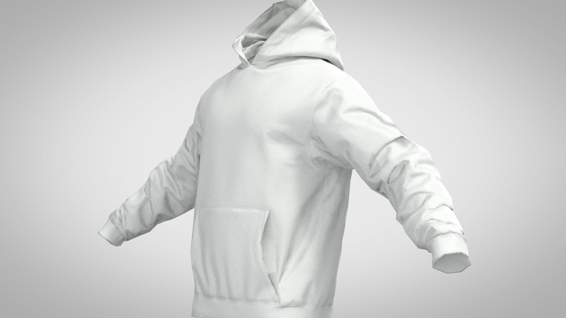 jacket hoodie Low-poly 3D model_2