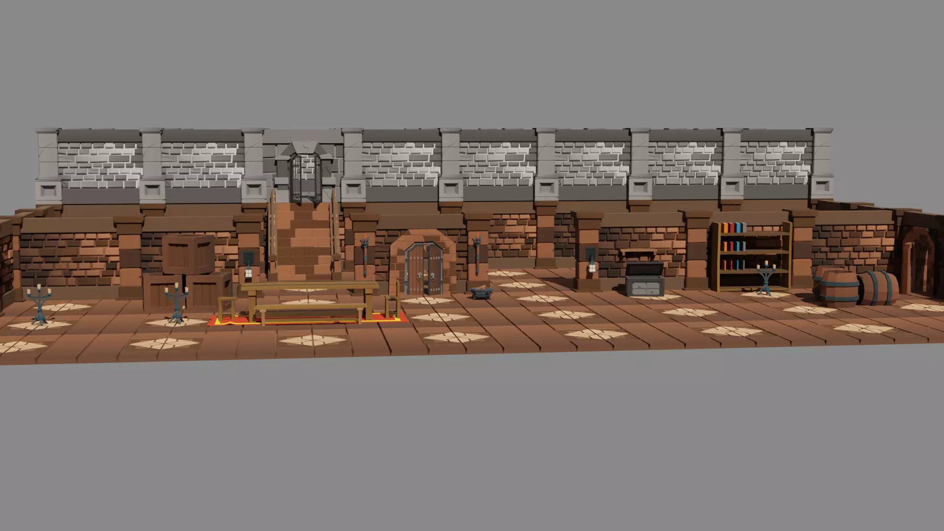Dungeon Modular Assets Low-poly 3D model