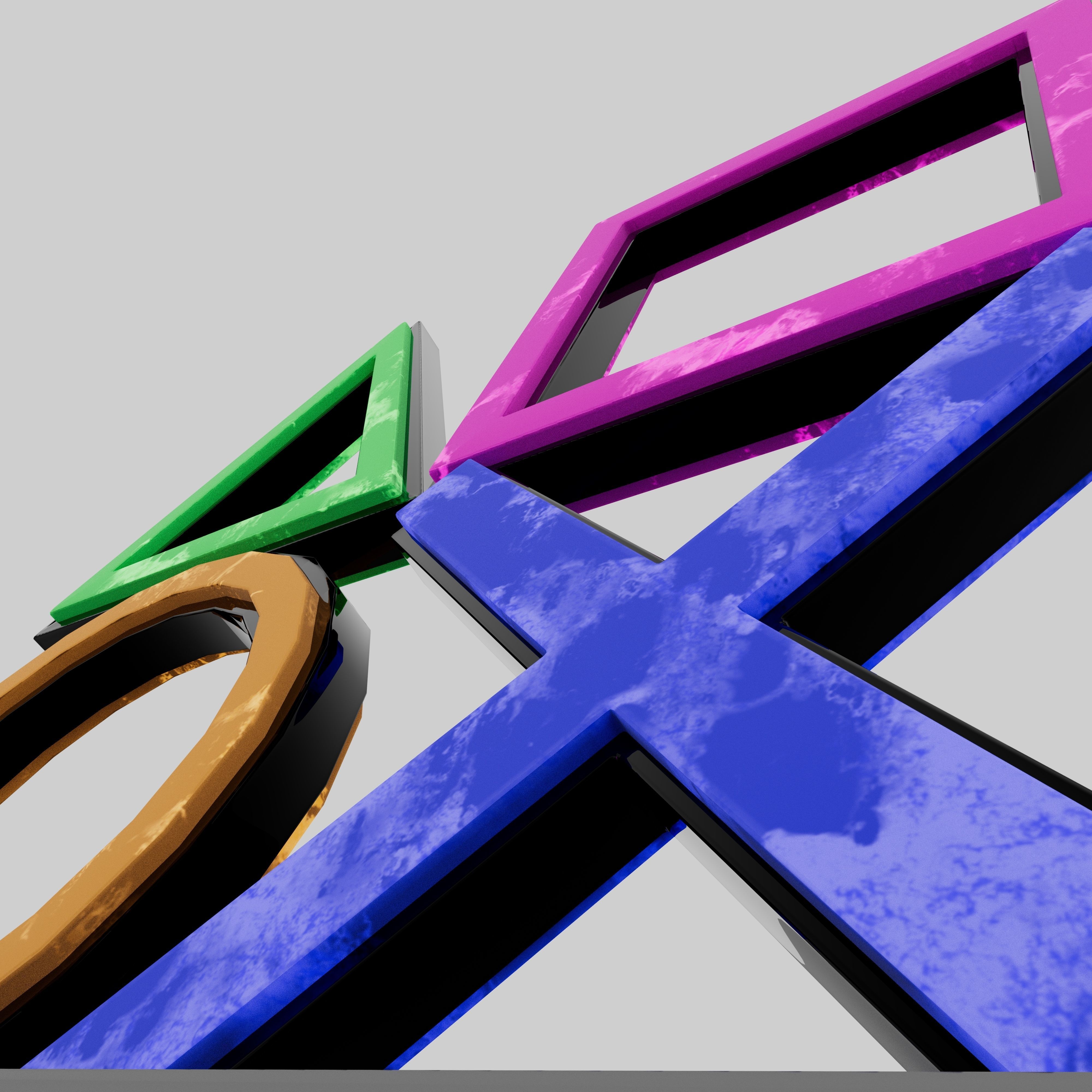 Playstation lamp Free low-poly 3D model_6