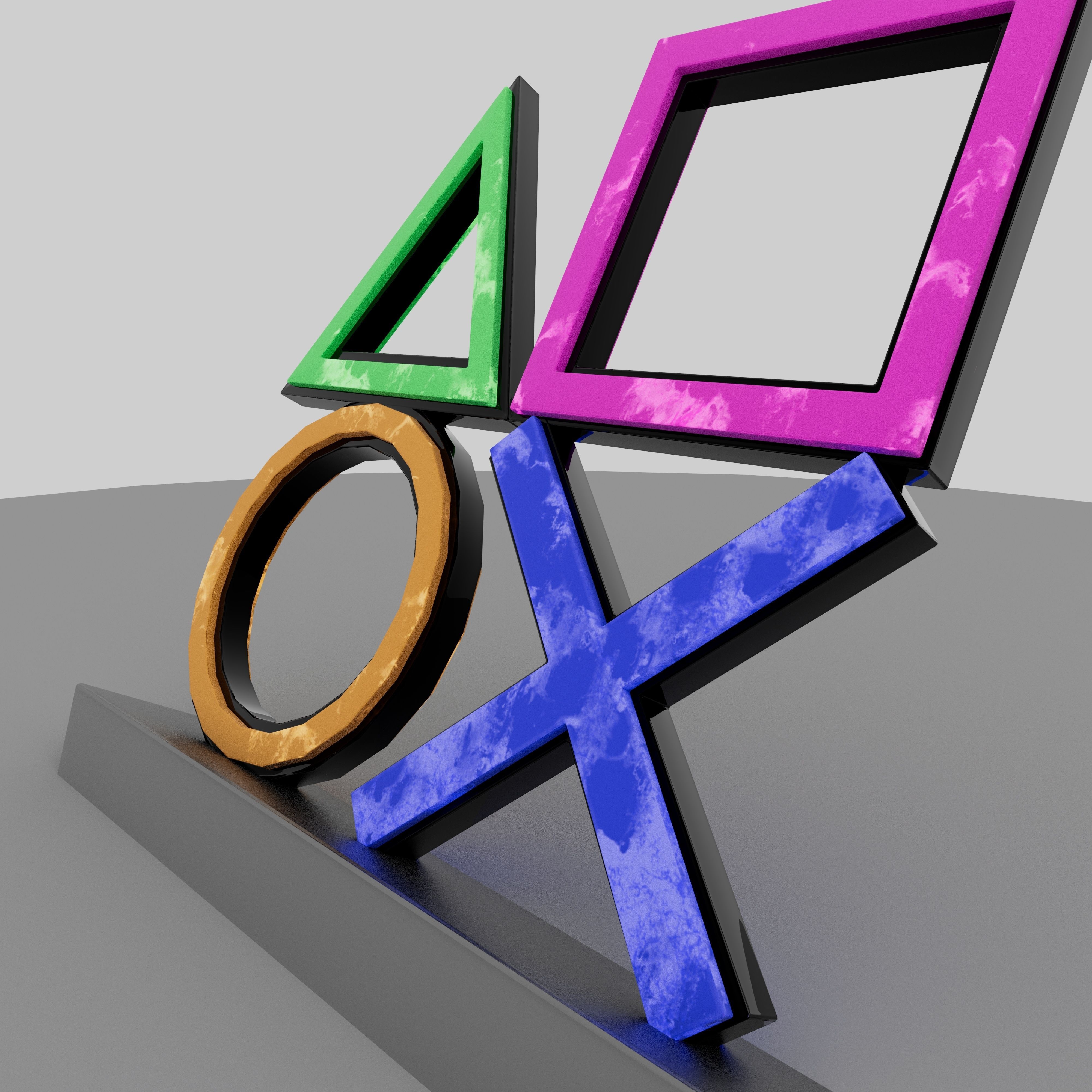 Playstation lamp Free low-poly 3D model_5