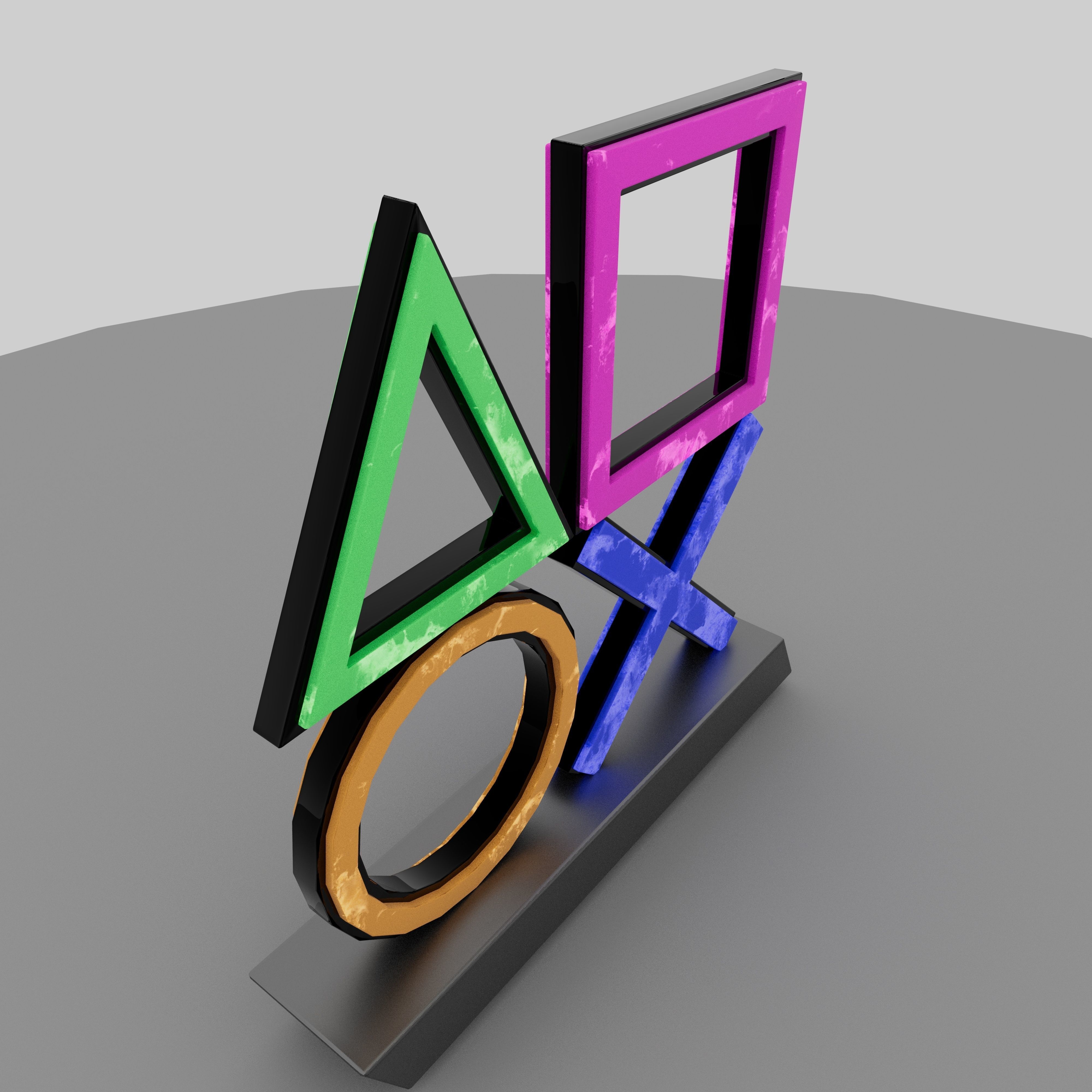 Playstation lamp Free low-poly 3D model_4