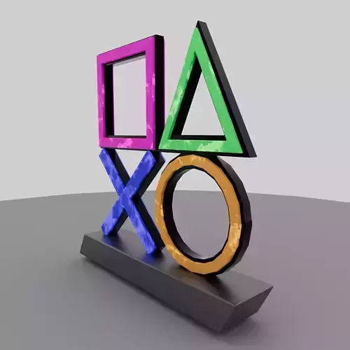 Playstation lamp Free low-poly 3D model