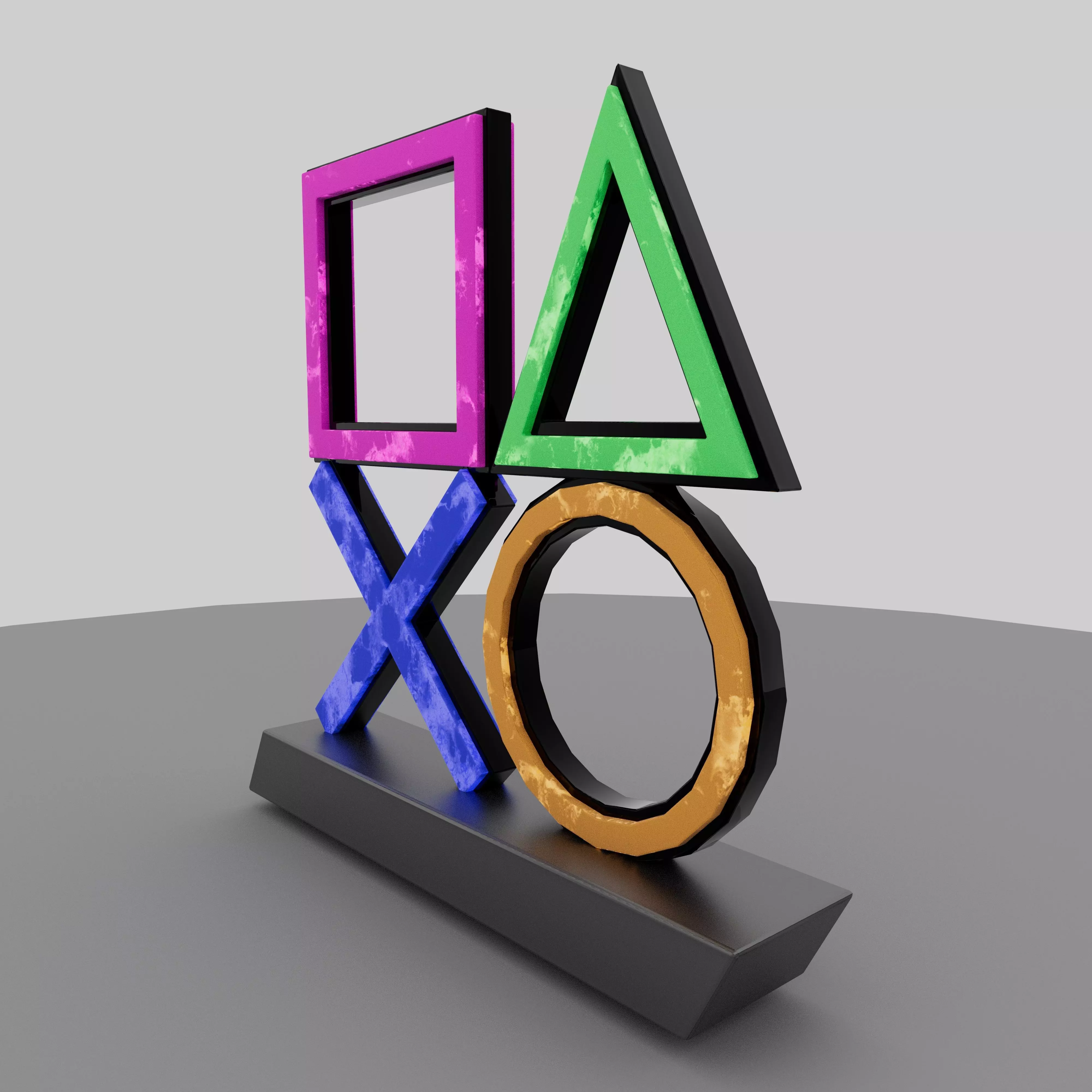 Playstation lamp Free low-poly 3D model_0
