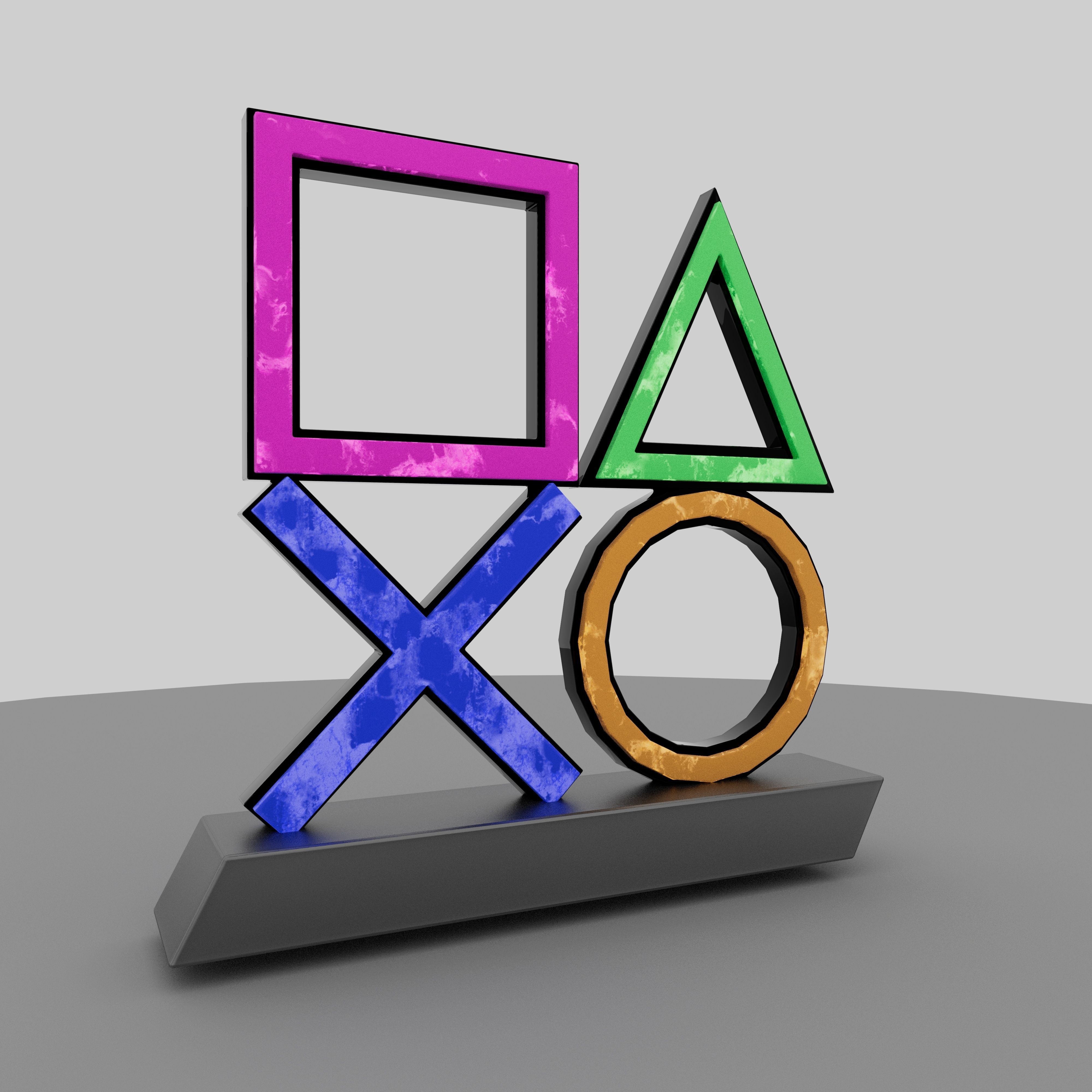 Playstation lamp Free low-poly 3D model_3