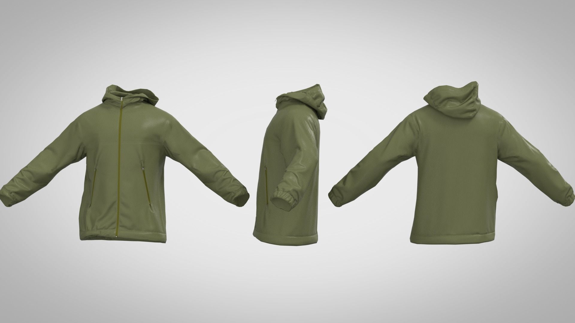 jacket Low-poly 3D model_1