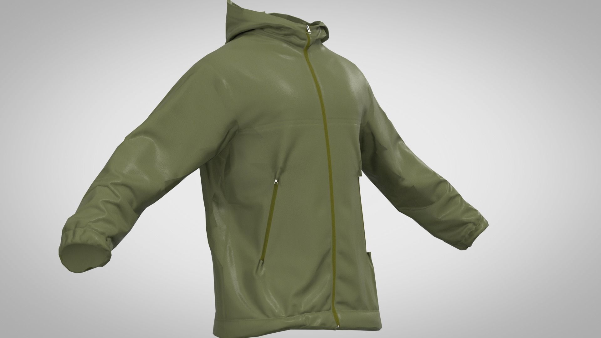 jacket Low-poly 3D model_7