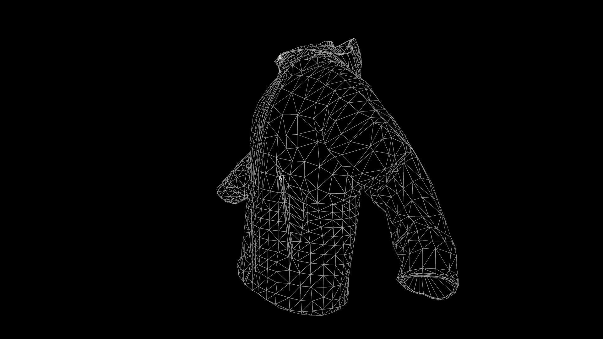 jacket Low-poly 3D model_9