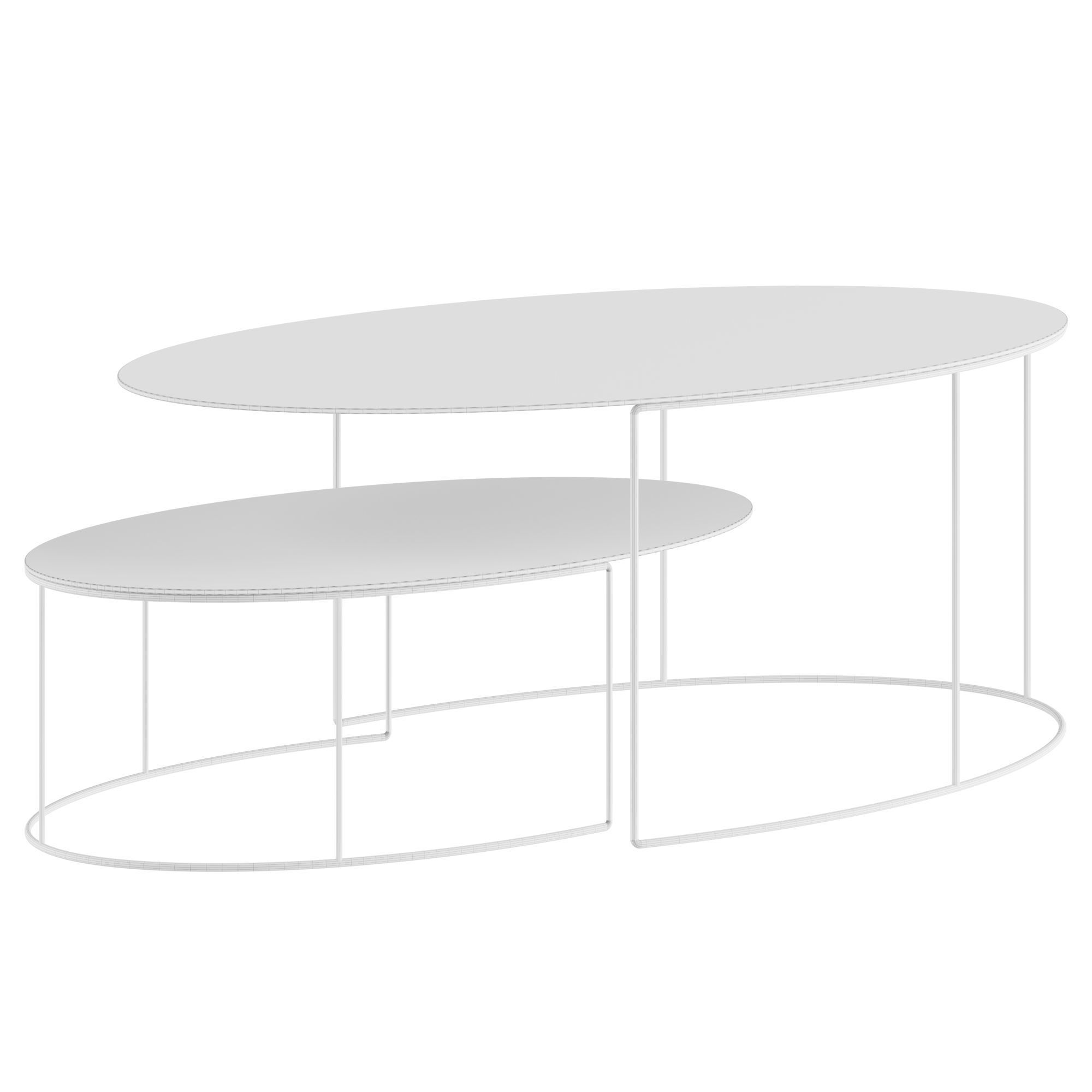 Slim Irony Oval - Coffee Table 3D model_1