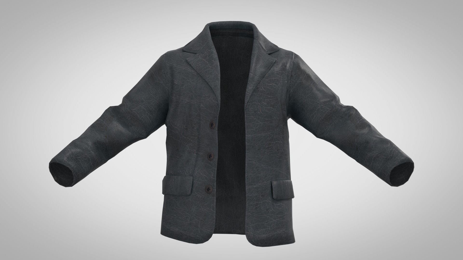 cowboy jacket Low-poly 3D model_2