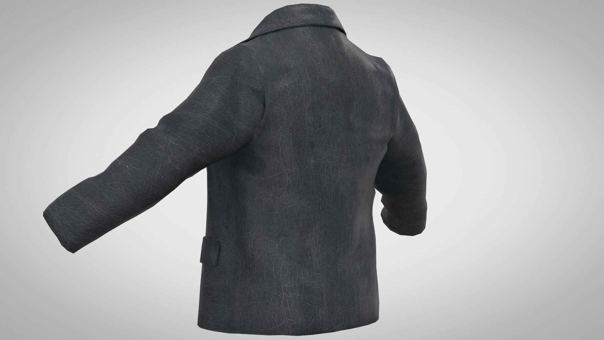 cowboy jacket Low-poly 3D model_4