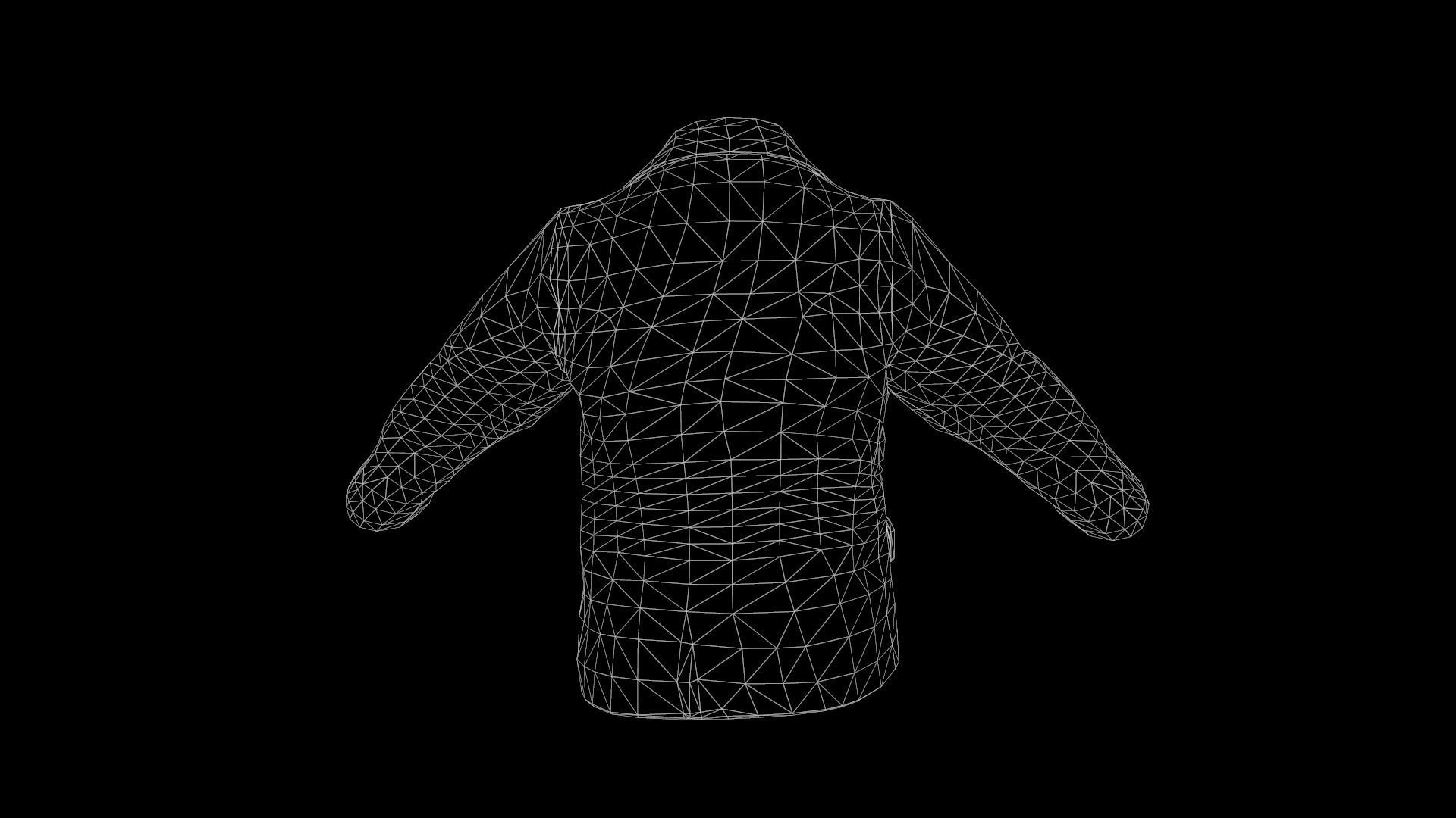 cowboy jacket Low-poly 3D model_10