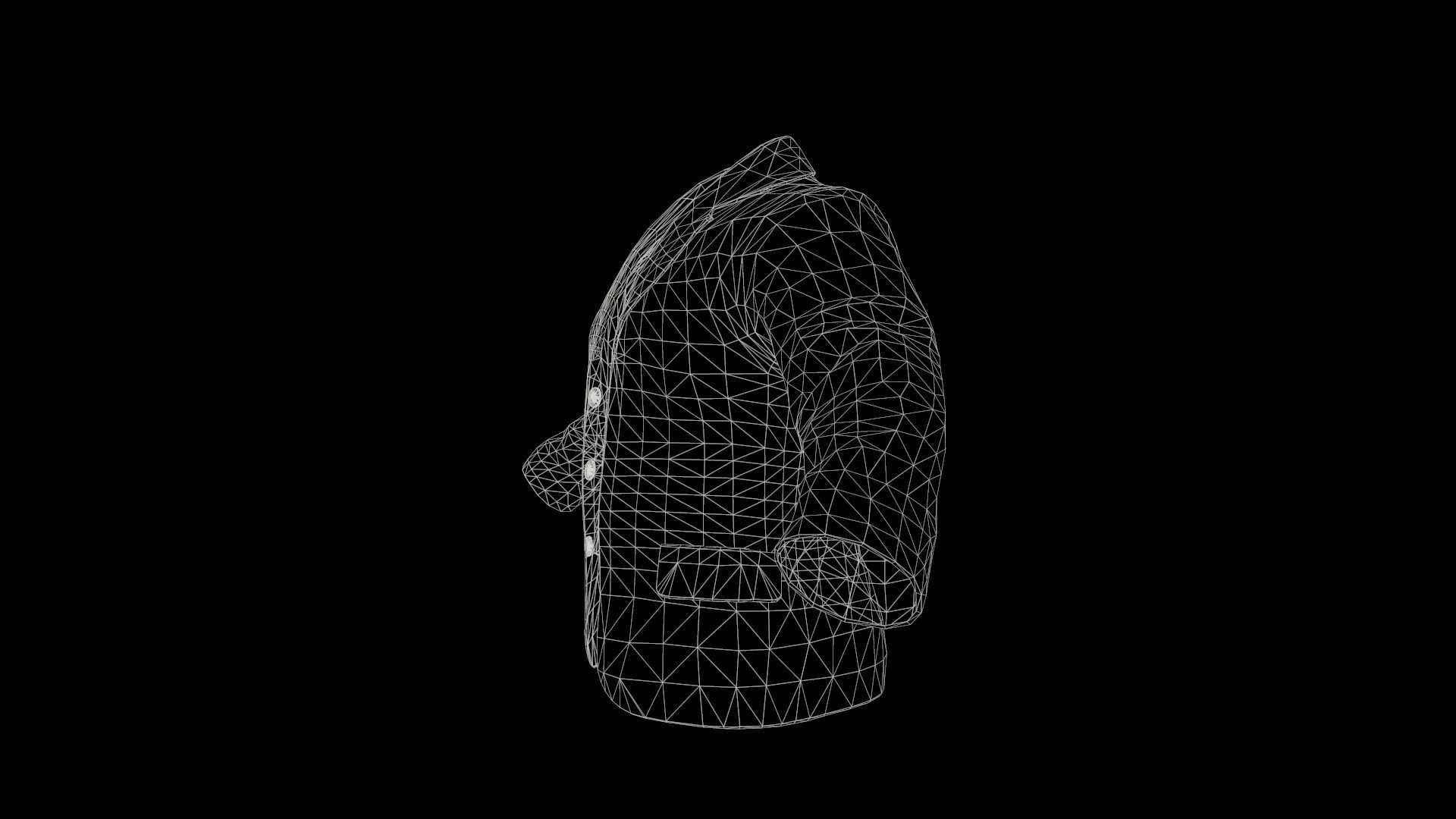 cowboy jacket Low-poly 3D model_9