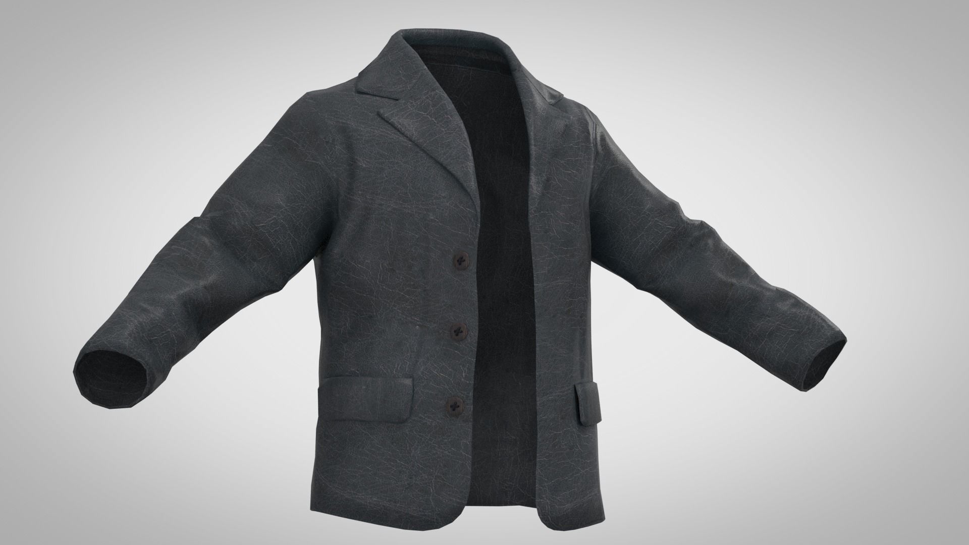 cowboy jacket Low-poly 3D model_7