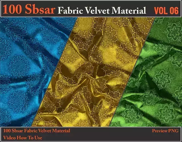 100 SBSAR Fabric Velvet Material VOL06 - Video How To Use