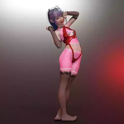  Nanami Genji Anime Charachter For Genesis 8 Female Free 3D model