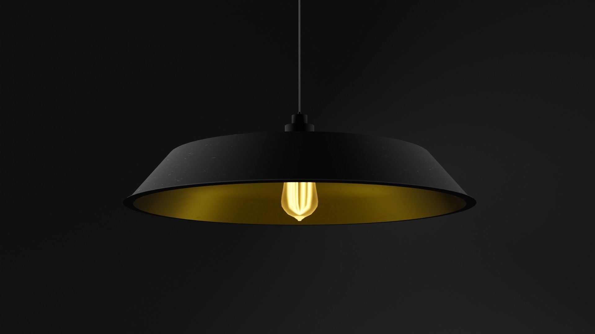 Industrial ceiling Lamp - 2k textures 3D model_2