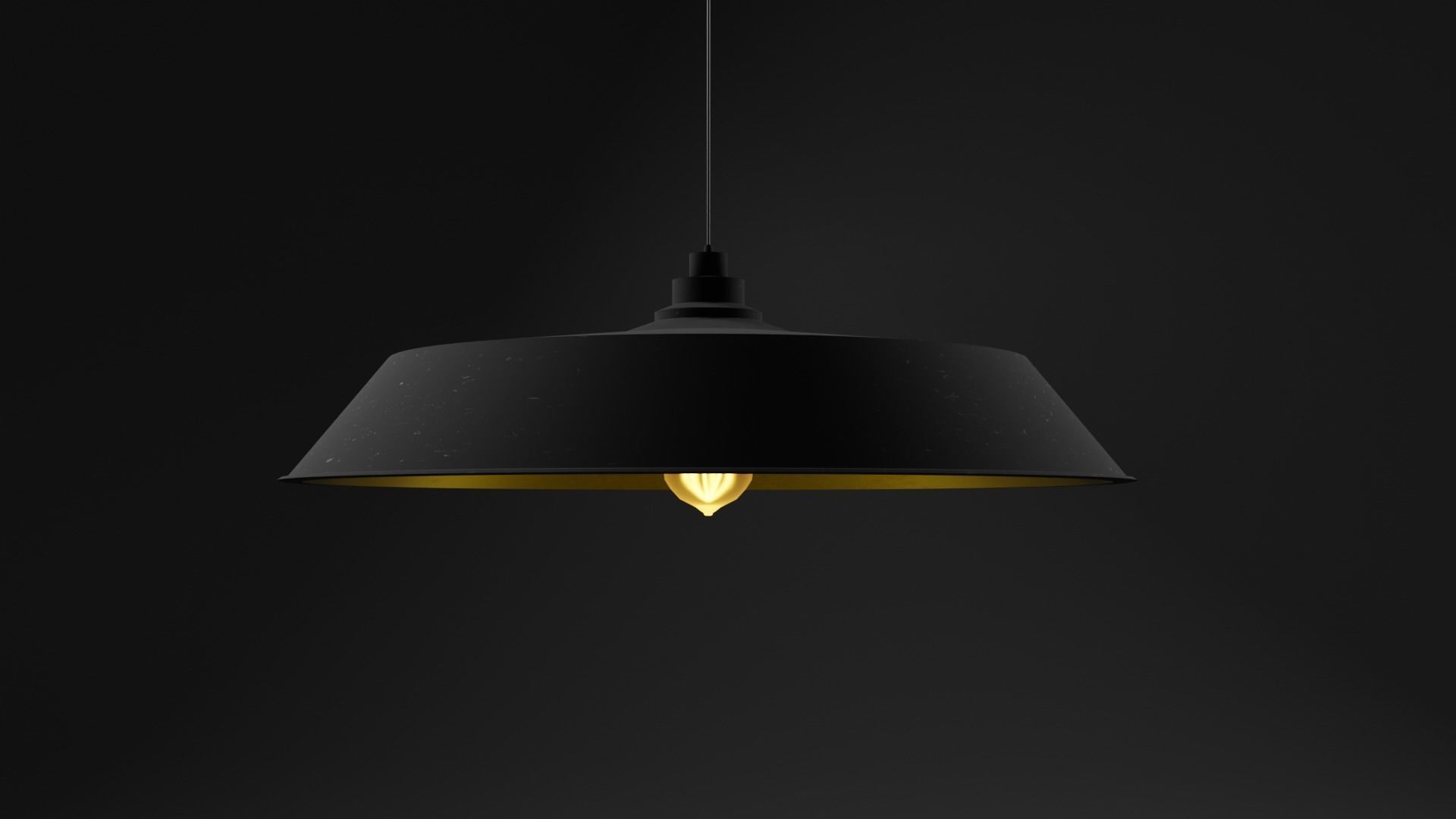 Industrial ceiling Lamp - 2k textures 3D model_1