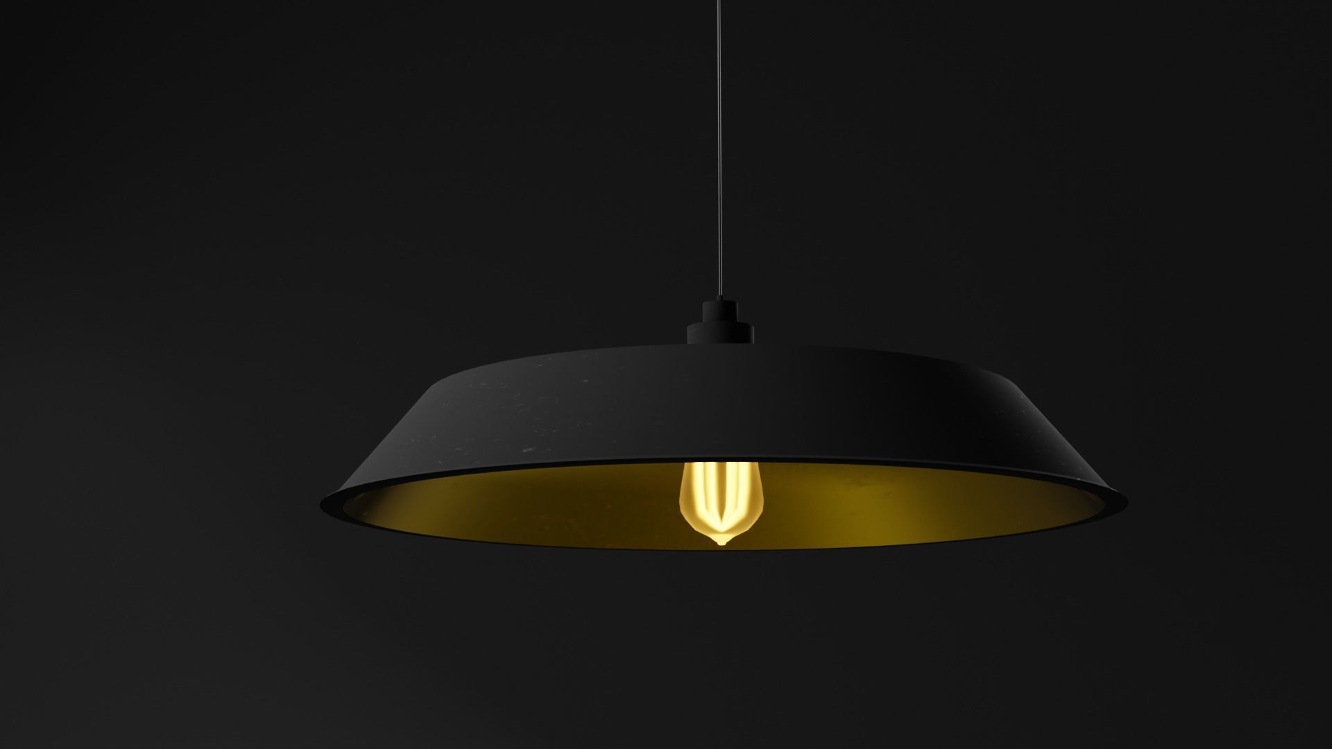 Industrial ceiling Lamp - 2k textures 3D model_3