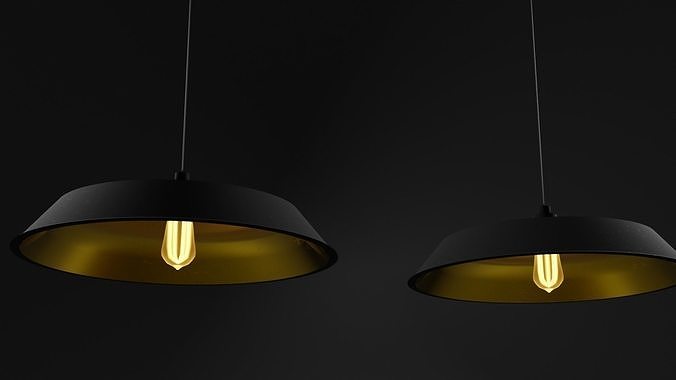 Industrial ceiling Lamp - 2k textures 3D model