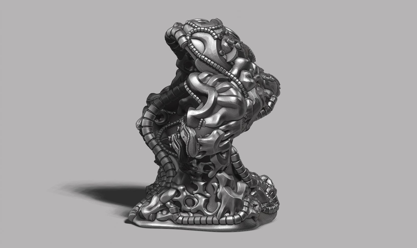 Modern Abstract robotic sculpture 3d print model 167 3D print model_10