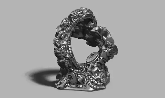Modern Abstract robotic sculpture 3d print model 167 3D print model