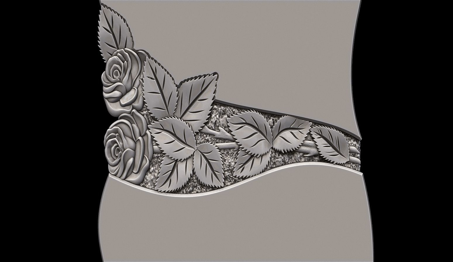 Memorial Tombstone with Pigeon for Cnc Carving 3D print model_5