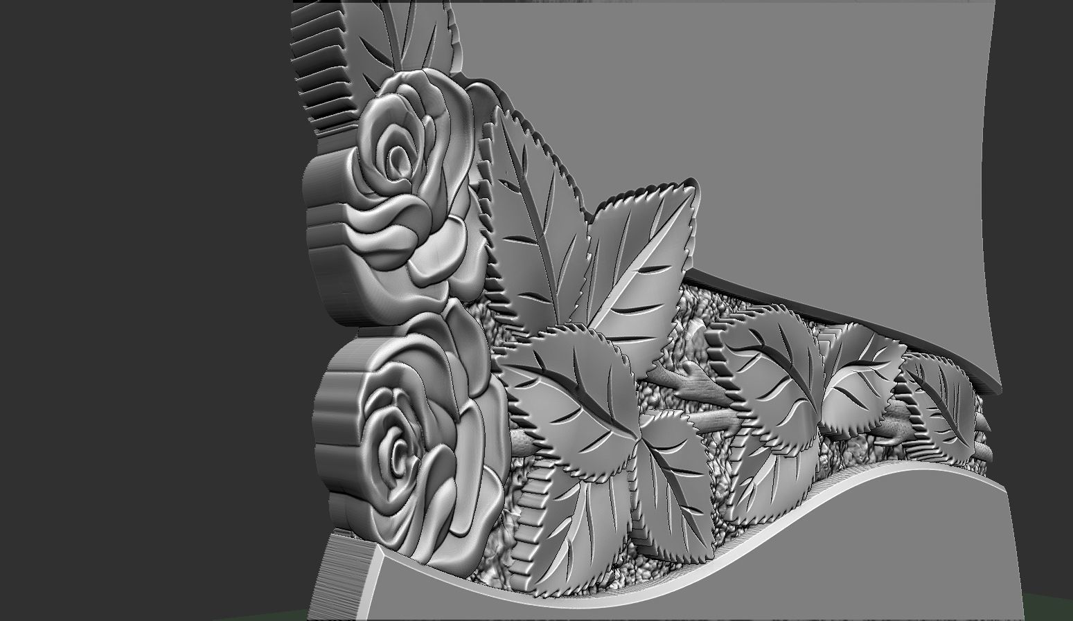 Memorial Tombstone with Pigeon for Cnc Carving 3D print model_8