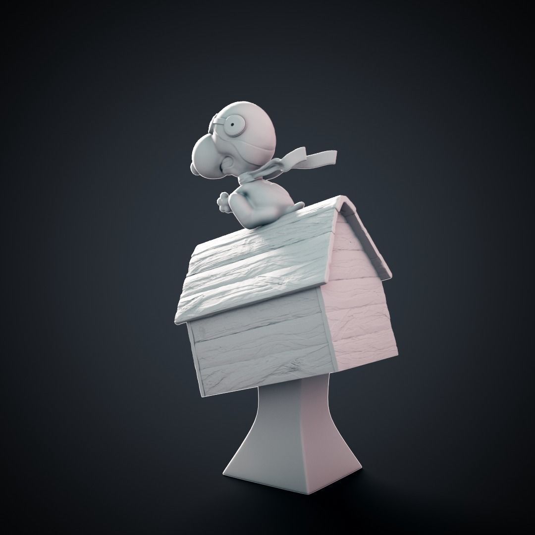 Snoopy - 3D print model cartoon character 3D print model_2