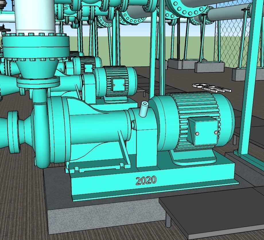 GAZ station 3D model_5