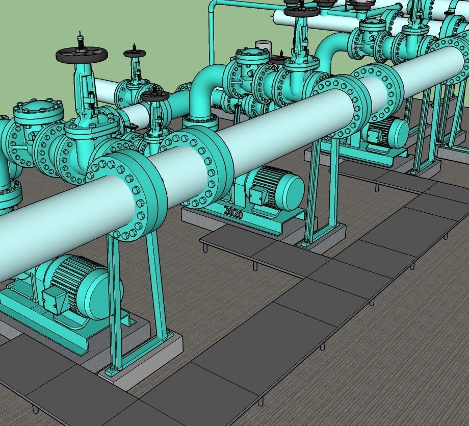 GAZ station 3D model_6