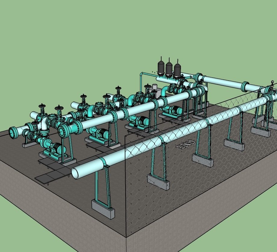 GAZ station 3D model_2