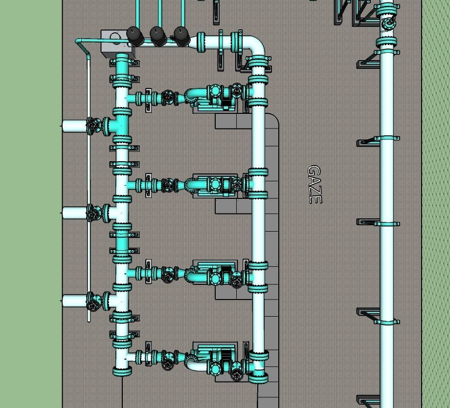 GAZ station 3D model_1
