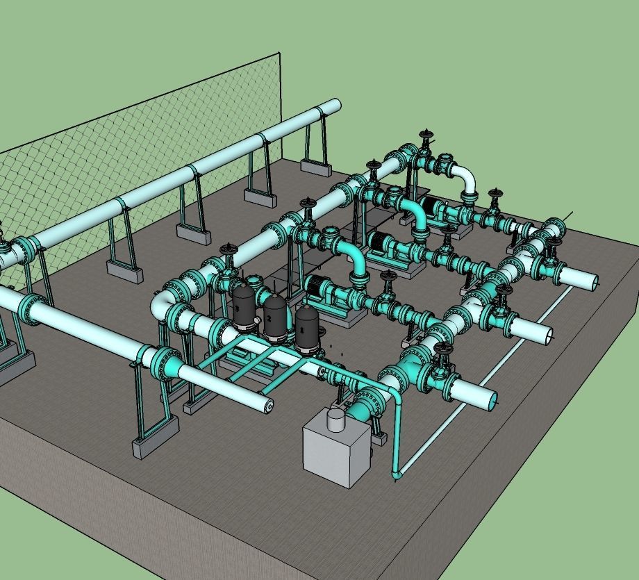 GAZ station 3D model_4