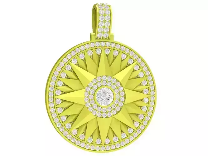 diamond sun pendant 4013