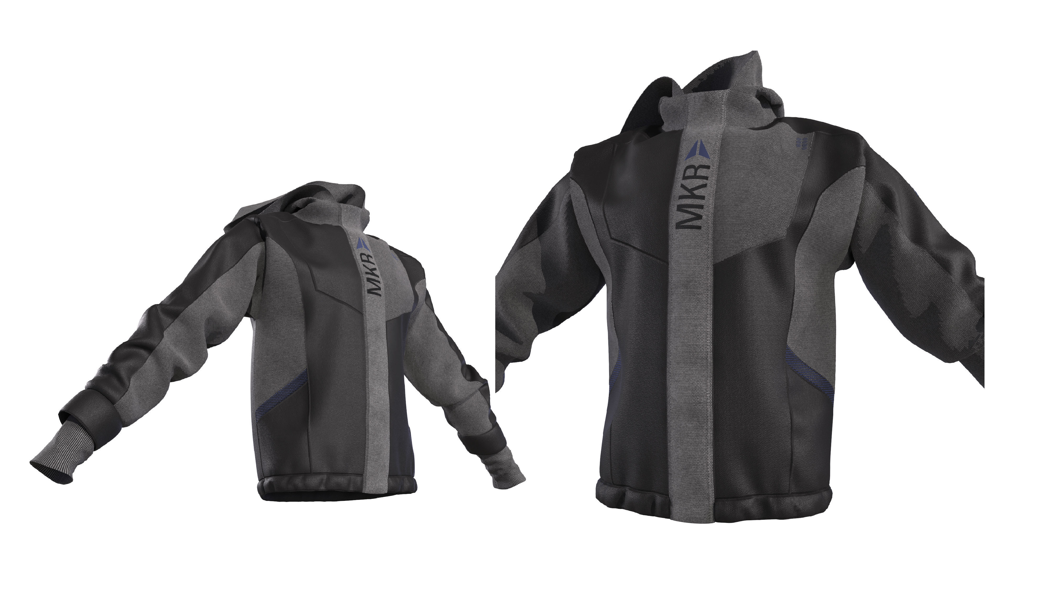 3d male jacket outfit clothes 3D model_4