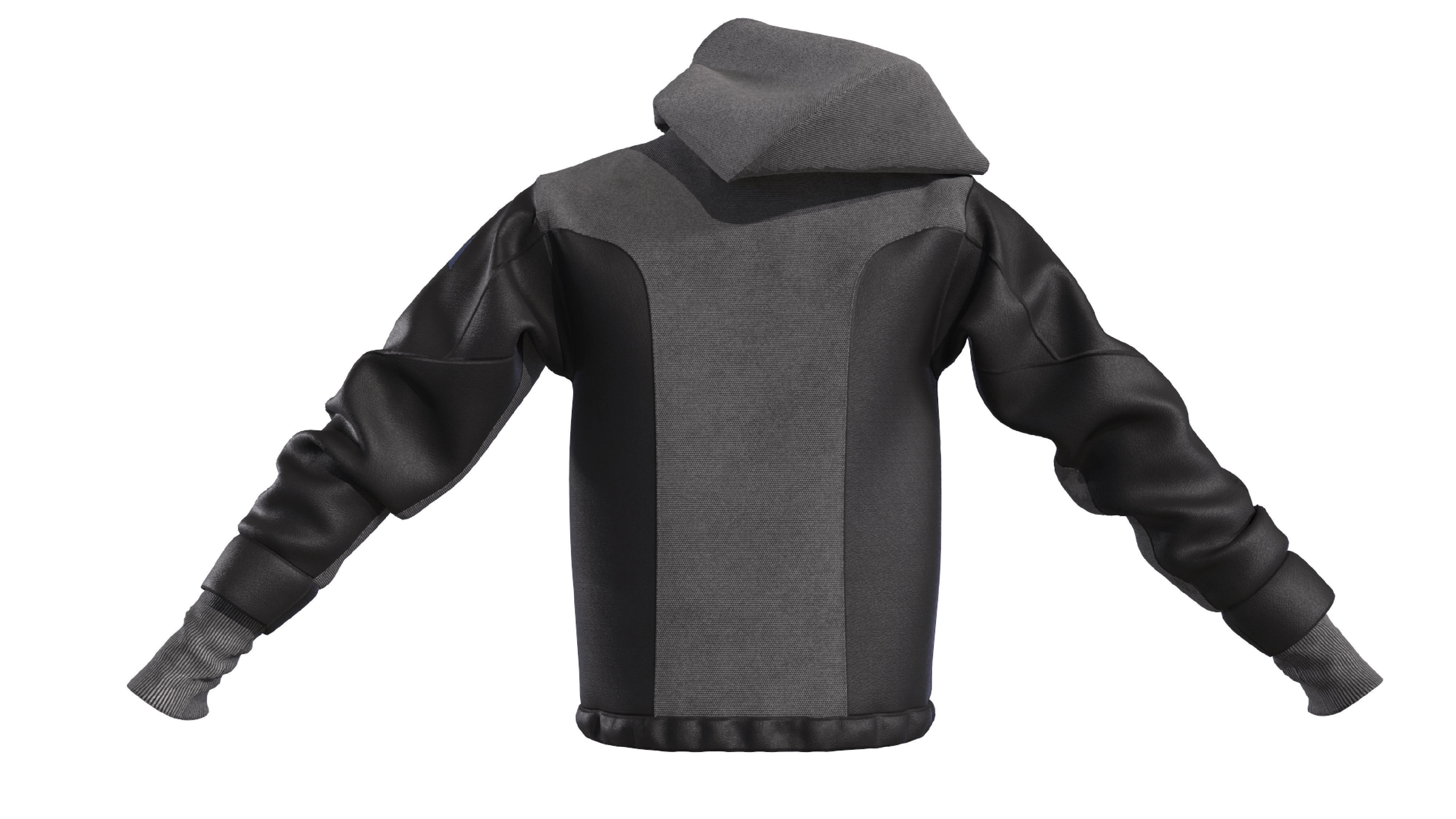 3d male jacket outfit clothes 3D model_2