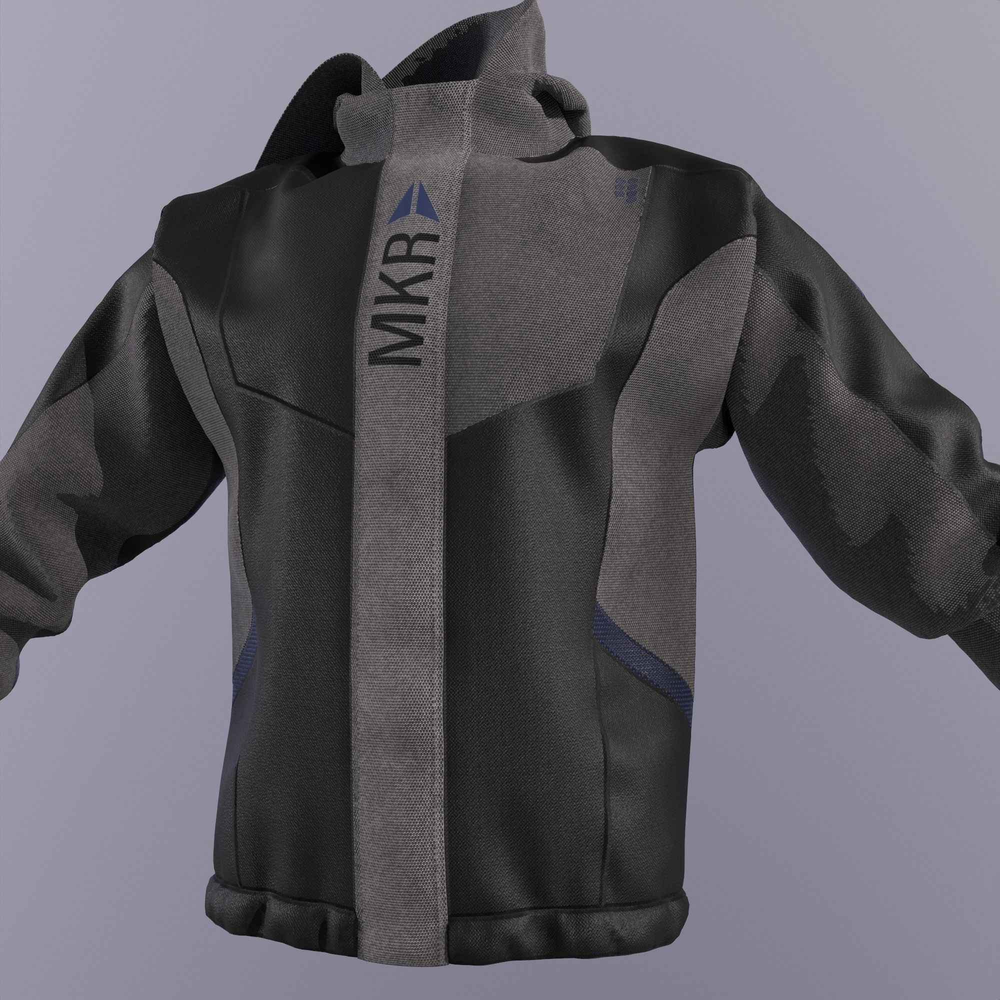 3d male jacket outfit clothes 3D model_7
