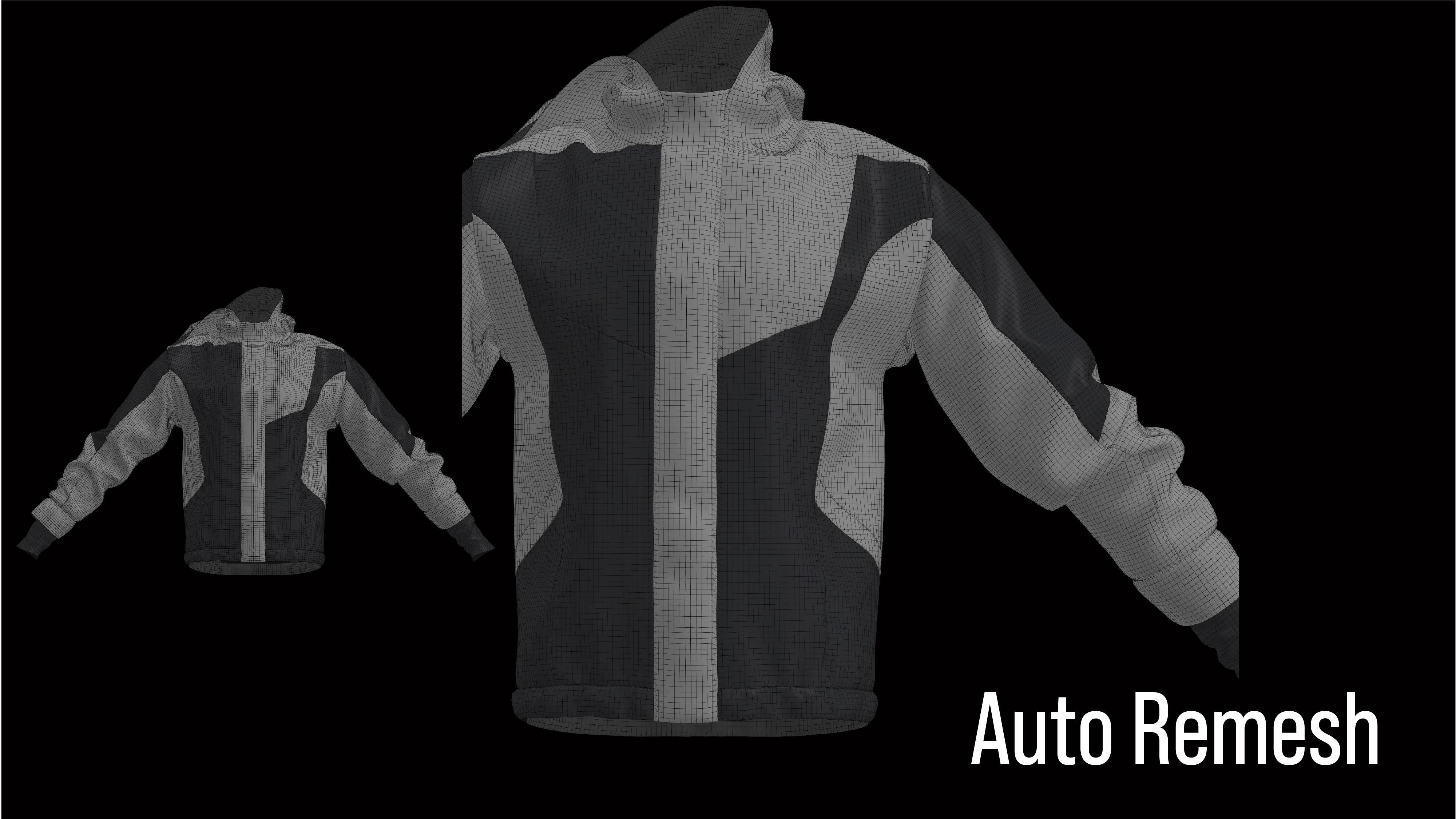 3d male jacket outfit clothes 3D model_6