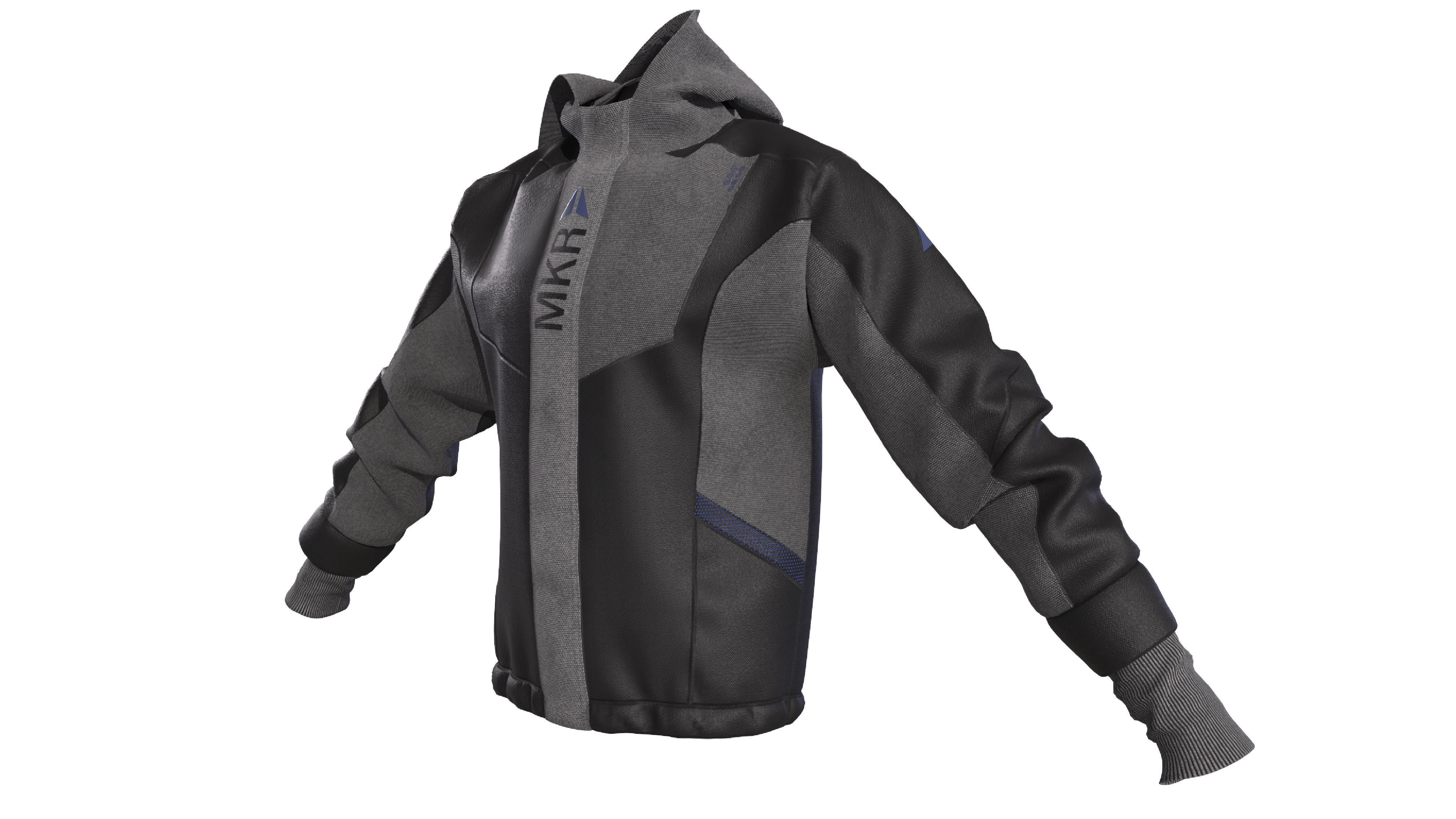 3d male jacket outfit clothes 3D model_1