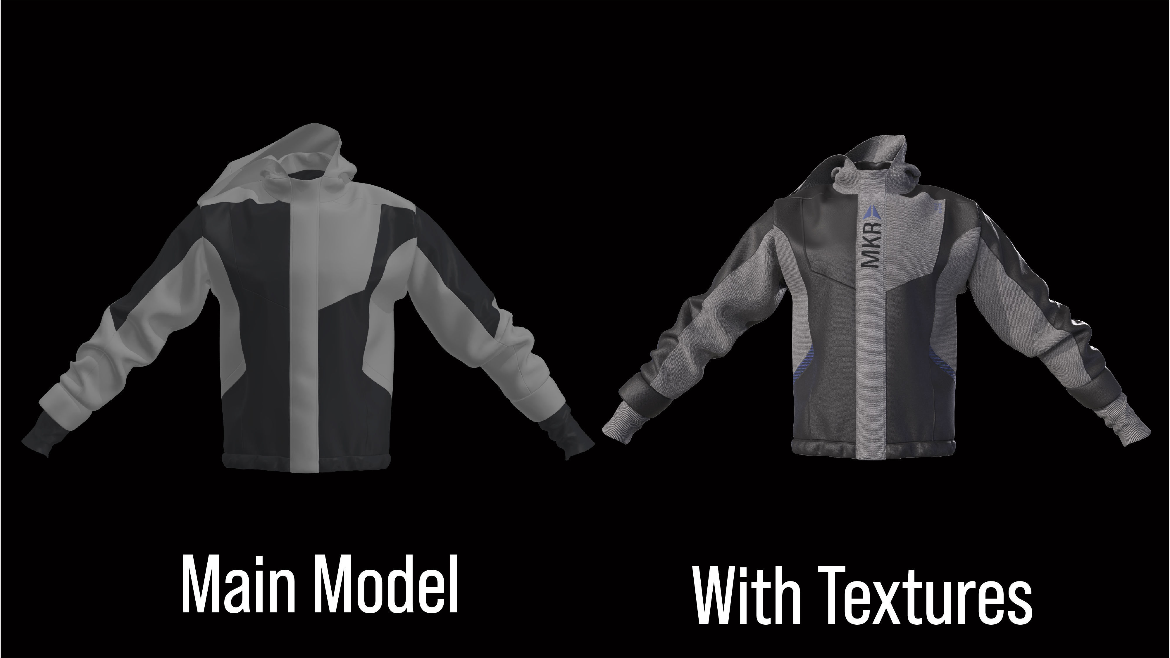 3d male jacket outfit clothes 3D model_5